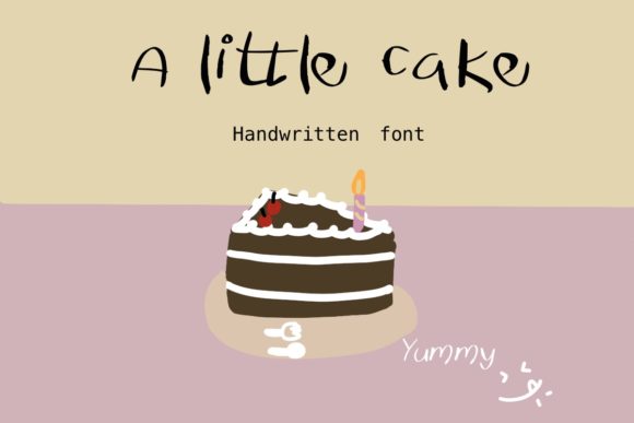 A Little Cake Script Handwritten Font for Makers