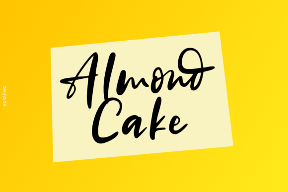 Almond Cake Font: A Sweet & Friendly Script Handwritten Typeface