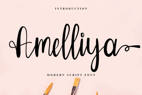 Amelliya: A Romantic Script Handwritten Typeface for Thoughtful Typography