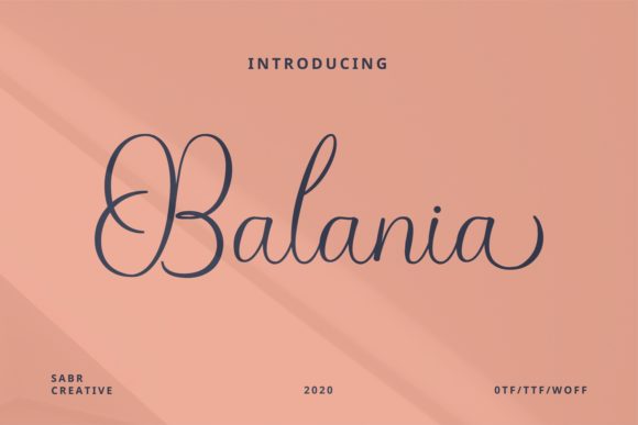 Balania: A Delicate Script Handwritten Font for Elegant Campaigns