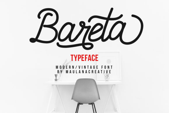 Bareta: A Modern Handwritten Font for Real Branding Work
