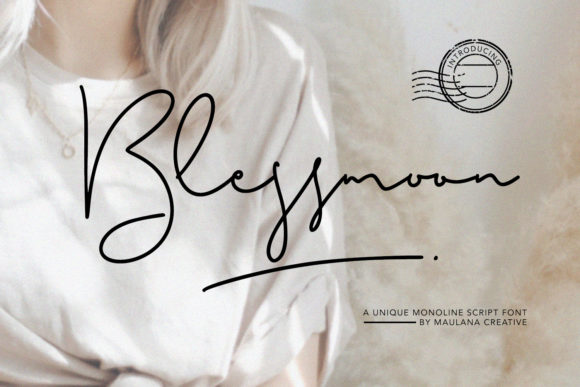 Blessmoon: A Stylish and Delicate Handwritten Font for Thoughtful Design
