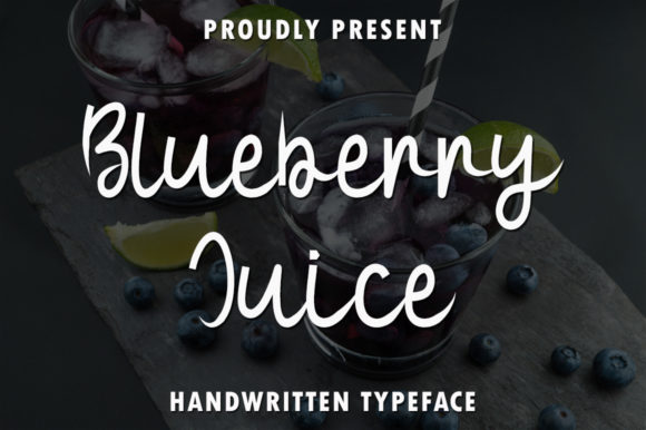 Blueberry Juice Font: Sweet & Dainty Script Handwritten Typeface