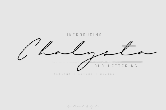 Chalysta: A Thin, Exquisite Script Handwritten Font for Elegant Branding