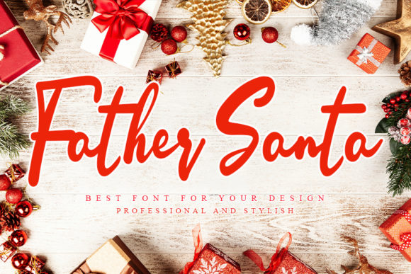 Father Santa Script Handwritten Font for Festive Creativity