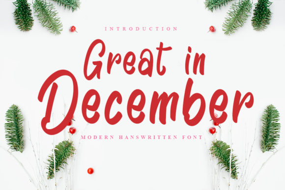 Great in December: A Joyful Script Handwritten Font for Editorial Warmth