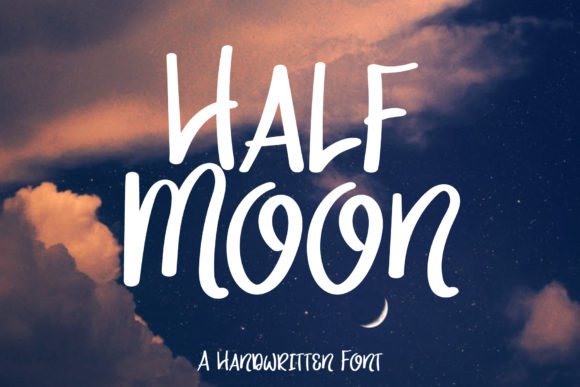 Half Moon Handwritten Font for Small Business Branding
