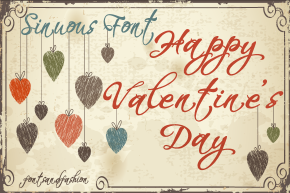 Happy Valentine s Day Font for Editorial Design