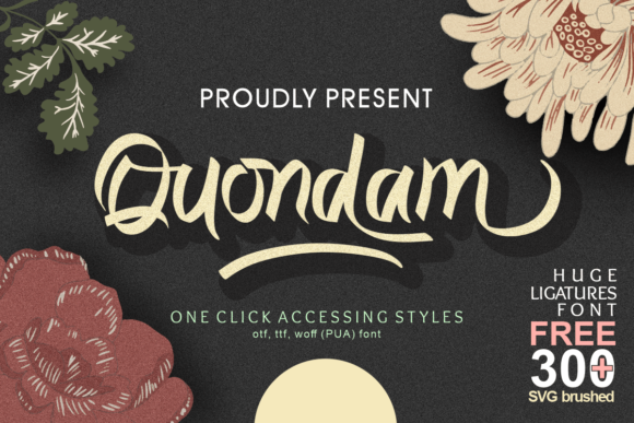 Quondam: A Script Handwritten Font