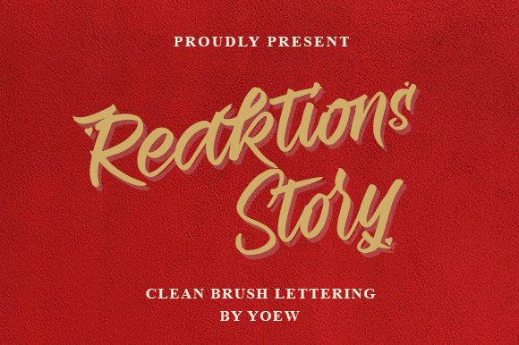 Reaktions Story: A Bold Script Handwritten Font for Small Business Branding