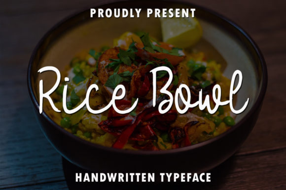 Rice Bowl: A Sweet Cursive Handwritten Font for Joyful Editorial Design