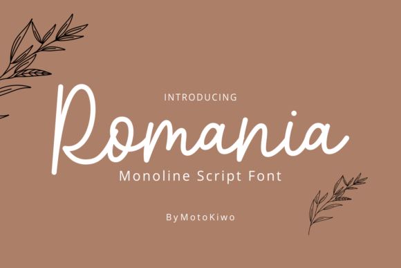 Romania Script Handwritten Font for Digital Design