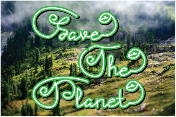 Save the Planet Font for Nature-Inspired Branding