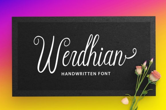 Werdhian Font: Tall & Elegant Script Handwritten Fonts for Makers